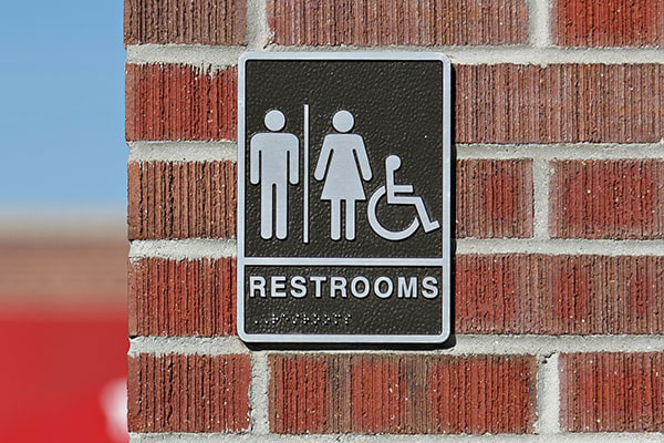 Exterior ADA Compliant Bathroom Signs in Orlando
