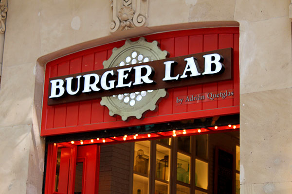 Dimensional letter Sign for Burger Lab