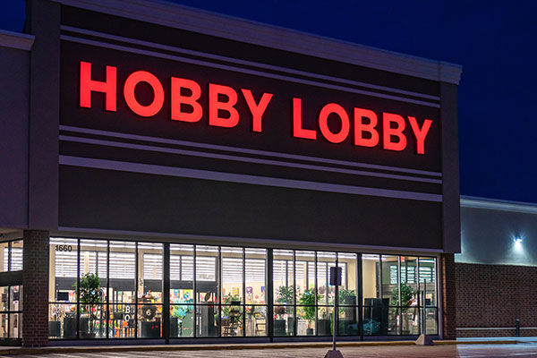 Storefront LED Neon Sign for Hobby Lobby