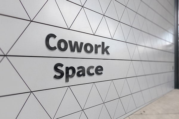 Corporate Lobby Signs for Cowork Space by City Beautiful