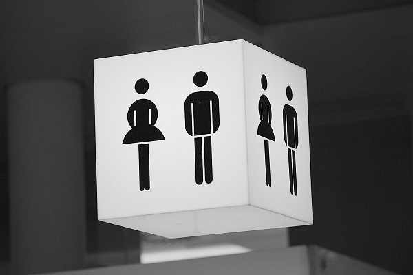 Hanging LED Bathroom Signage for business in Orlando