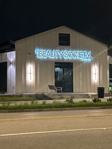 Beauty Society Backlit Channel Letters